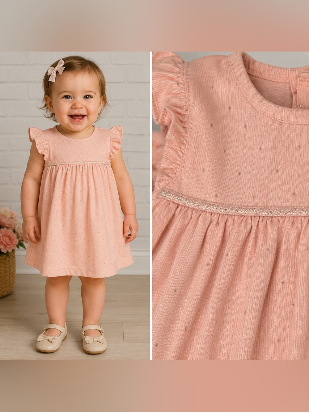 ✨🎀 Carter’s Baby Girl Sparkle Dress 9 Months 🎀✨